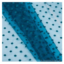 Nylon Polka Dot Flocken Organza Stoff für Kleid und Hochzeitsdekoration